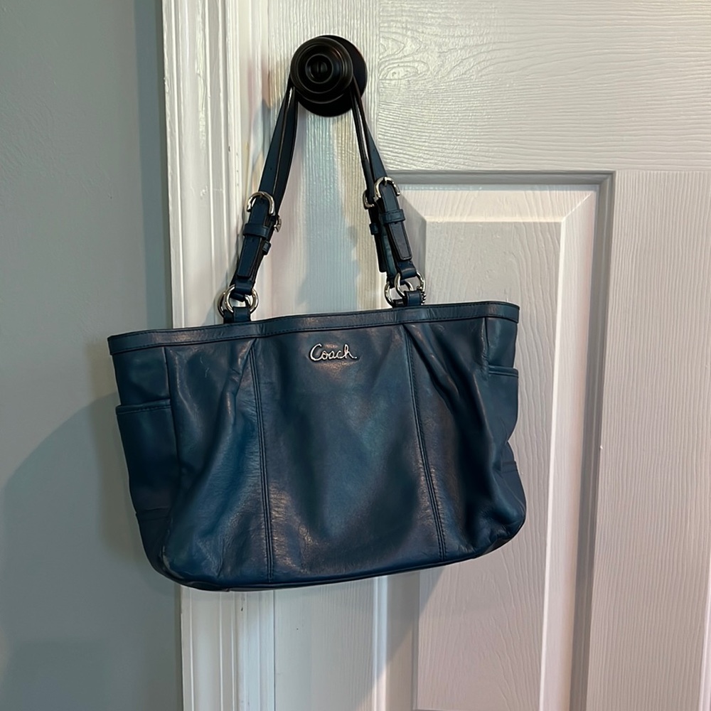 Blue Coach Shoulder Bag